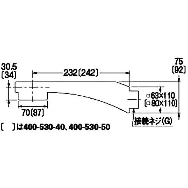 400-530-25 ステンレス吐水口(横形) 1個 カクダイ 【通販サイトMonotaRO】