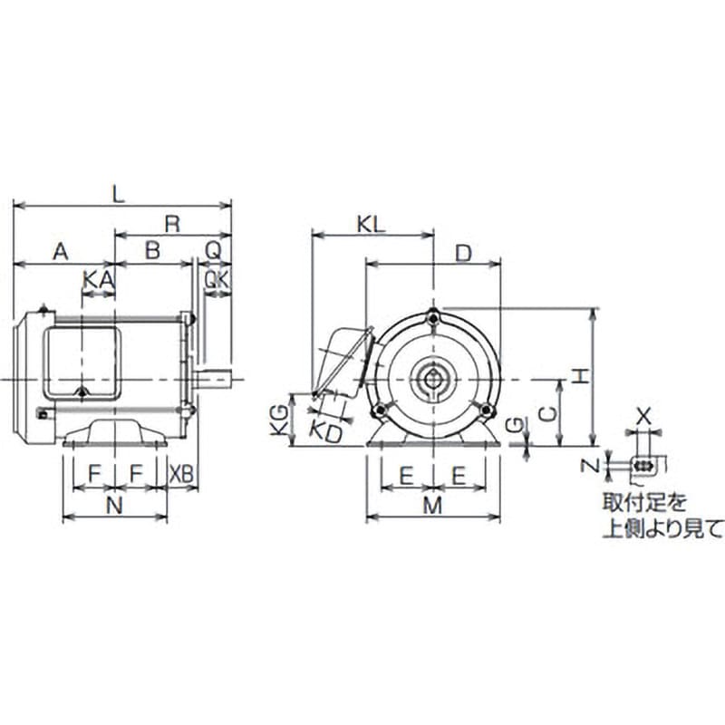 SF-PR-2P-2.2KW-200V 高性能省エネモータ スーパーラインプレミアムシリーズ SF-PR形 三菱電機 屋内 脚取付 全閉外扇形  200/200/220/230V 極数2 出力2.2kW - 【通販モノタロウ】