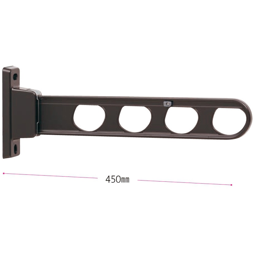 HDS-45-DB ホスクリーン物腰壁用 HDS型 GIKEN(川口技研) ダークブロンズ色 全長450mm 1セット(2本)