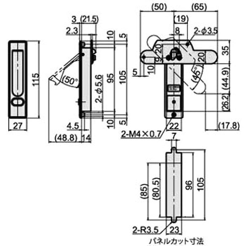 PH-74NA-2 平面ハンドル ジョー・プリンス竹下 回転取手 サテン