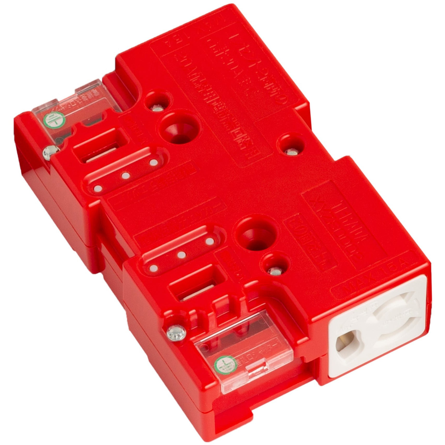 XYZ80002R ブロックコンセント 2分岐 TERADA(寺田電機製作所) 15A 125V