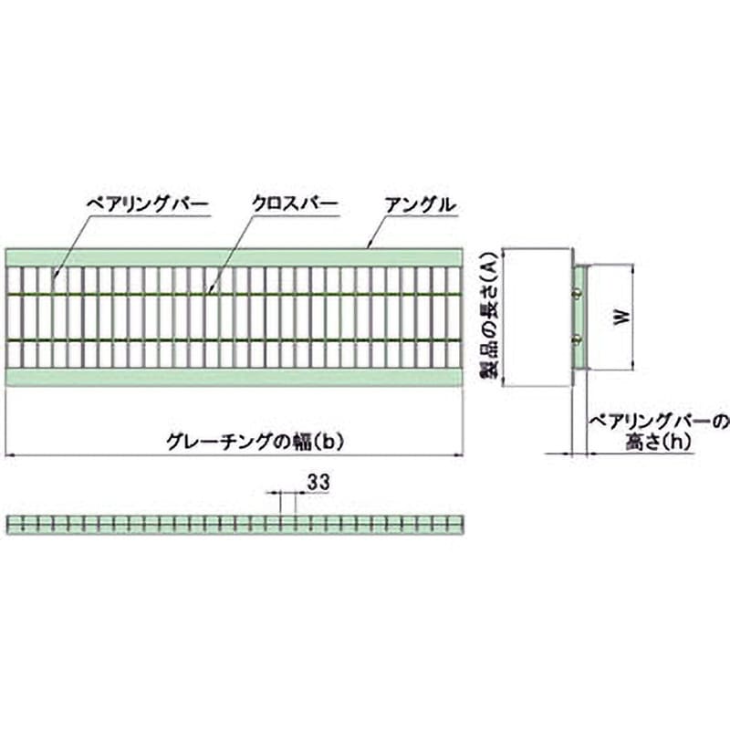 GTU-25-12 組構式U字溝用グレーチング 中部コーポレーション 荷重(側溝用)T-14 溝幅120mm長さ995mm GTU-25-12 -  【通販モノタロウ】