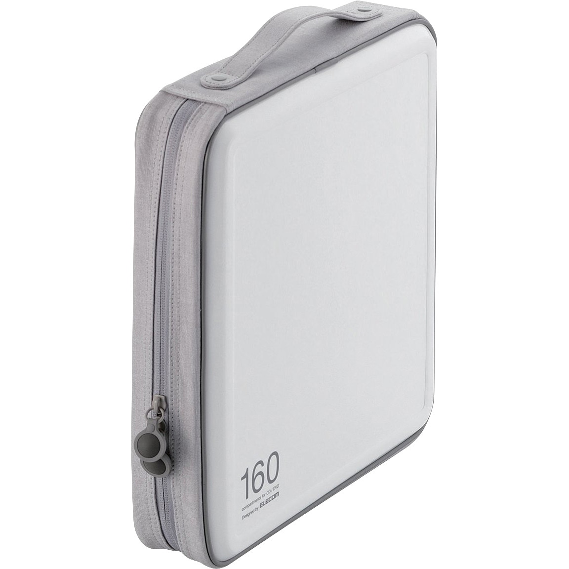 ELECOM CCD-H160WH CD/ DVDケース/ セミハード/ ファスナー付/ 160枚入