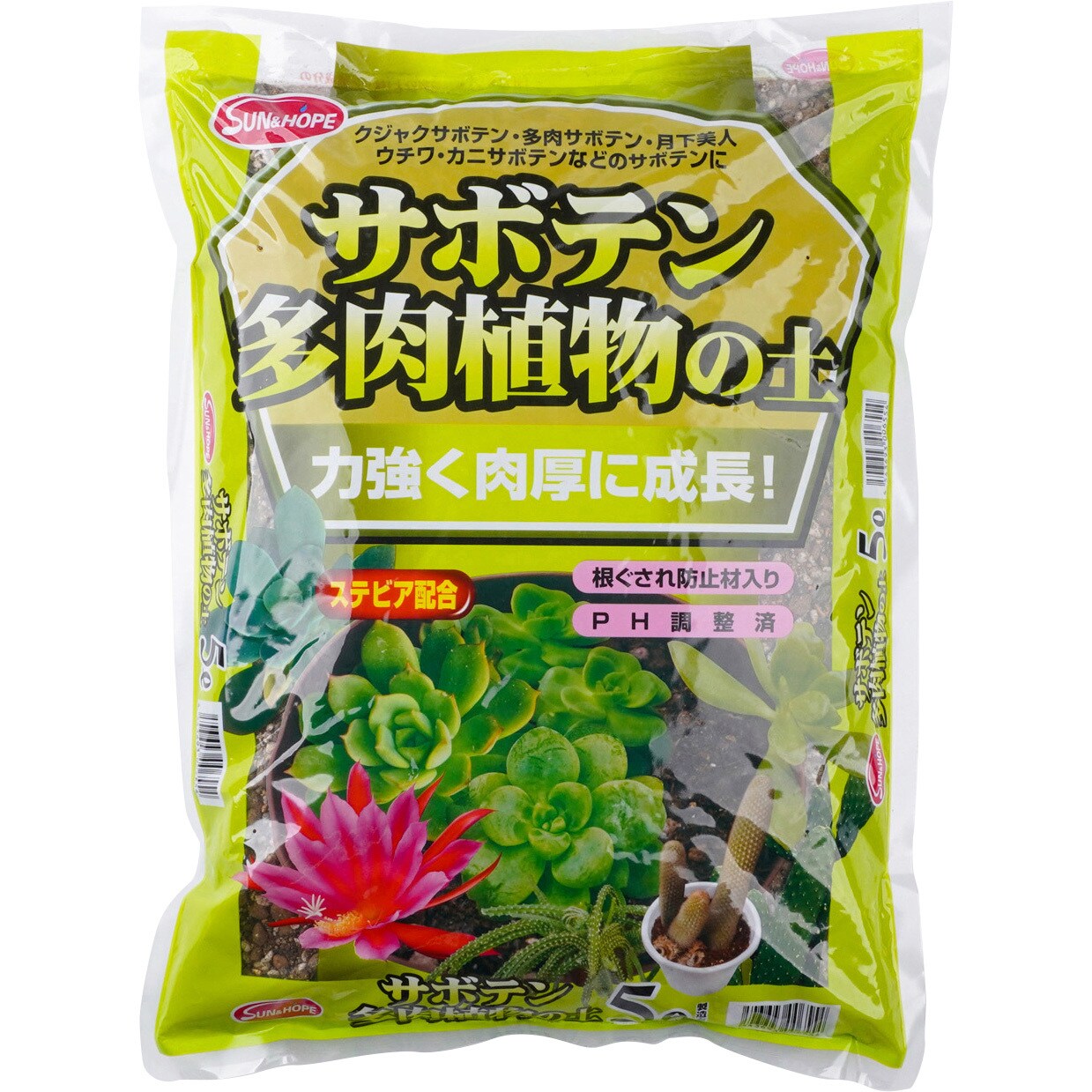 サボテン多肉植物の土ステビア配合 Sun Hope サンアンドホープ 1袋 5l 通販モノタロウ