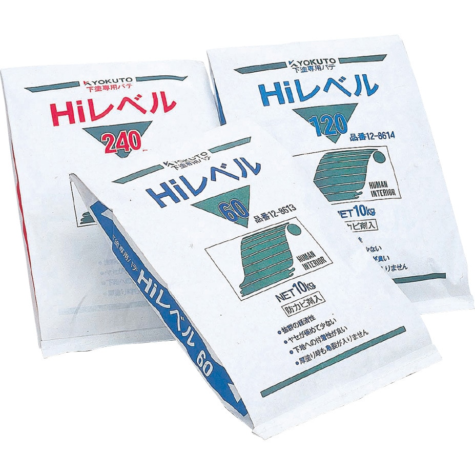 12-8613 下塗専用パテHIレベル60・120・240 1袋(10kg) KLASS(クラス)(旧極東産機) 【通販モノタロウ】