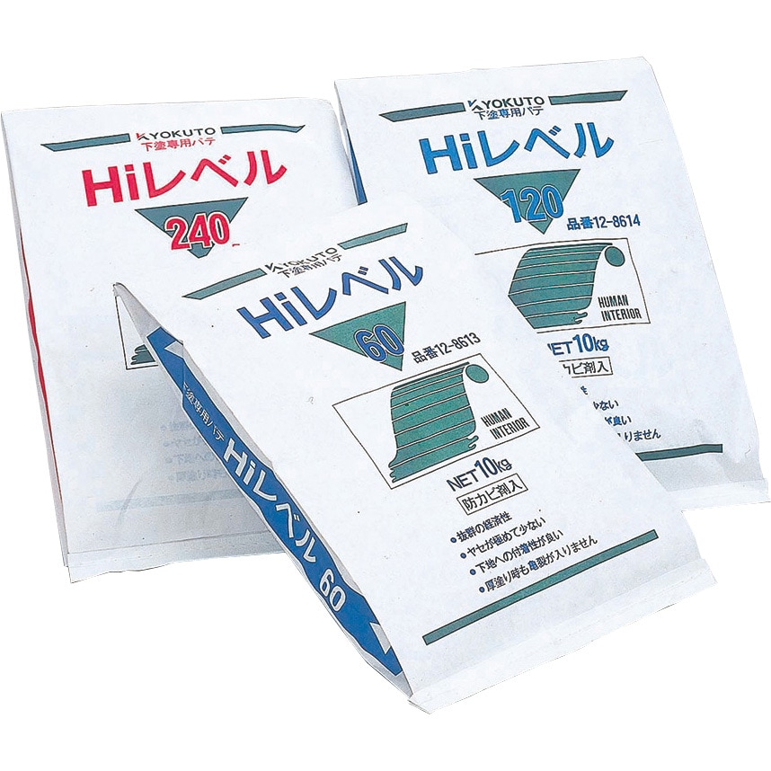 12-8614 下塗専用パテHIレベル60・120・240 1袋(10kg) KLASS(クラス)(旧極東産機) 【通販モノタロウ】