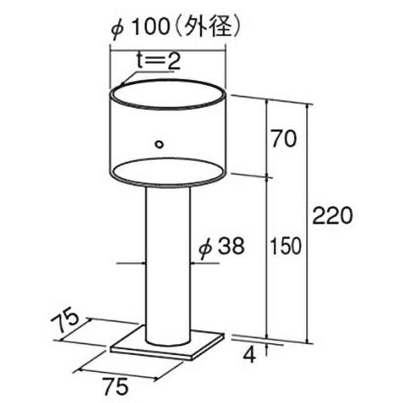 AD4100 ステンレス装飾柱脚金物 タナカ 材質JIS G 4305 SUS304