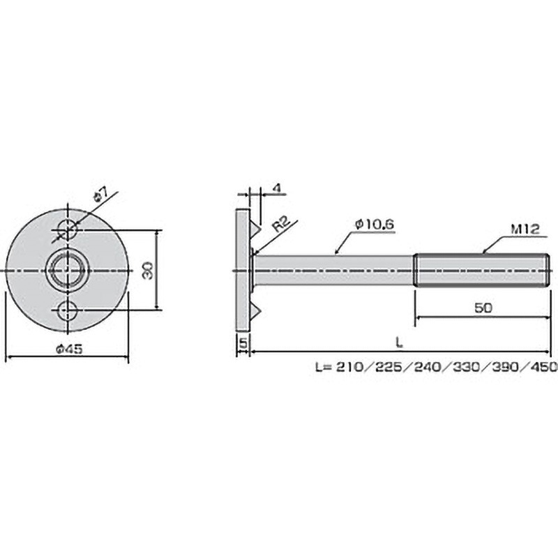 栗山百造 フラットボルト 50個 FB-M12-225 栗山百造 FB-M12-225 フラットボルト