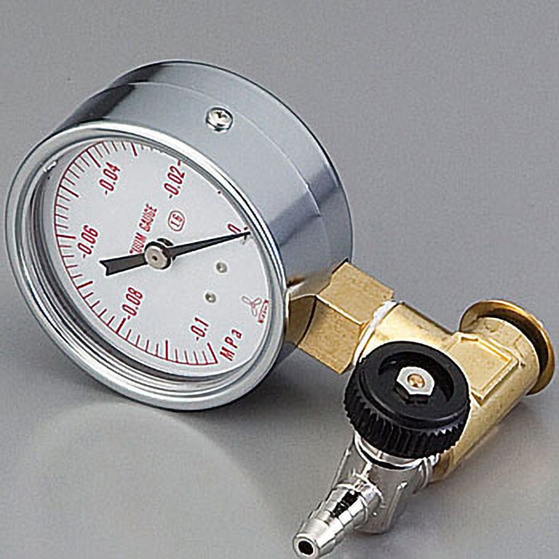 207009 ポリカーボデシケーター オプション NIKKO(ニッコーハンセン) 真空計Φ60付ニードルバルブ  1個