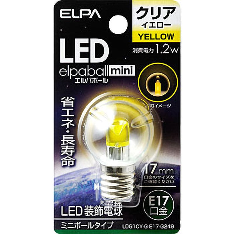 LDG1CY-G-E17-G249 LED電球G30形 1個 ELPA 【通販サイトMonotaRO】