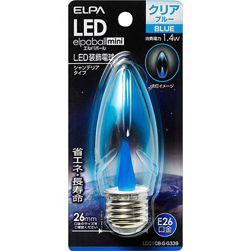 LDC1CB-G-G339 LED電球シャンデリア形 1個 ELPA 【通販サイトMonotaRO】