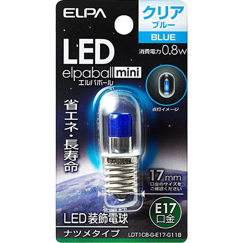 LDT1CB-G-E17-G118 LED電球 ナツメ球タイプ 1個 ELPA 【通販サイト