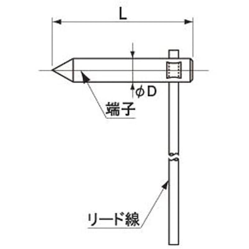 B14 丸形アース棒用リード端子 日動電工 1個 B14 【通販モノタロウ】