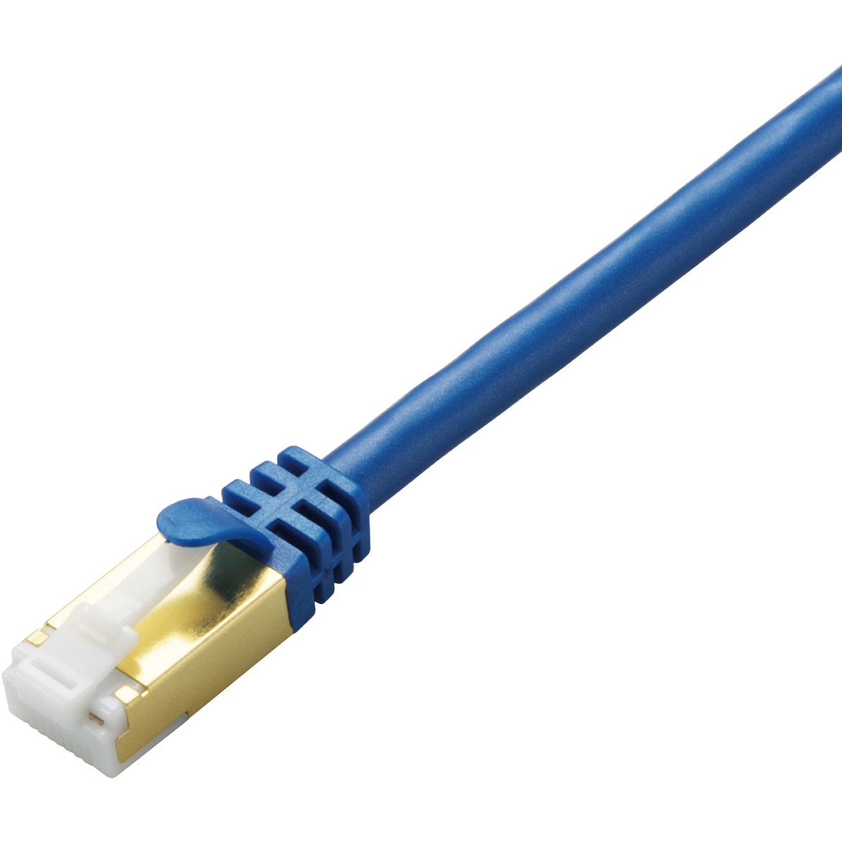 LD-TWST/BM150 LANケーブル cat7 より線 爪折れ防止 保護カバー付き RoHS LD-TWST エレコム ブルーメタリック色 〇コネクタ ストレート結線式 15m  1本