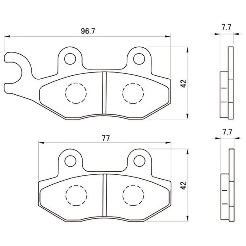 79829 ブレーキパッド(赤パッド) 1セット(2枚) DAYTONA(デイトナ