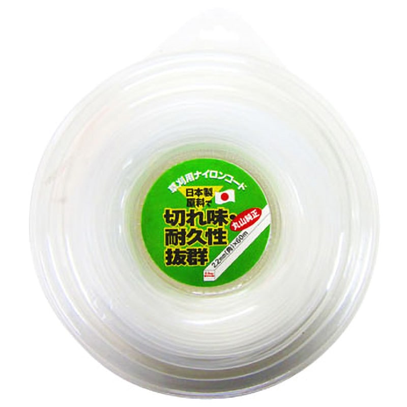 ビシ鉛 60ｍ 2匁300個間隔20cm強力ナイロン80号2.43kg ナイロンコード(角型) BIGM(丸山製作所) 長さ60m太さ2.2mm 1個