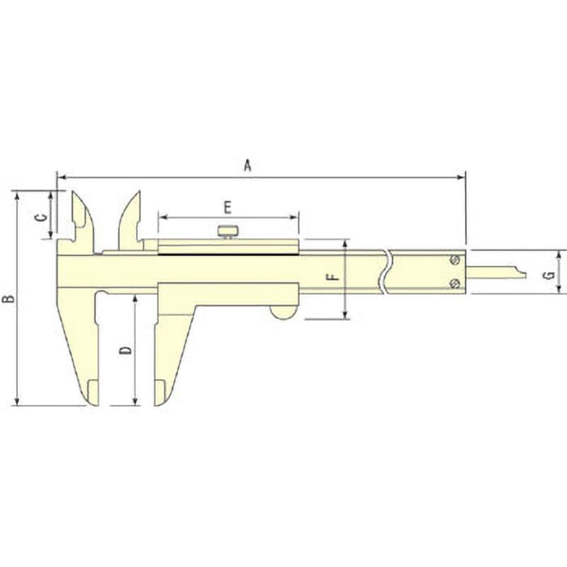 N20W M形標準ノギス ミツトヨ(Mitutoyo) 測定範囲0～200mm - 【通販モノタロウ】