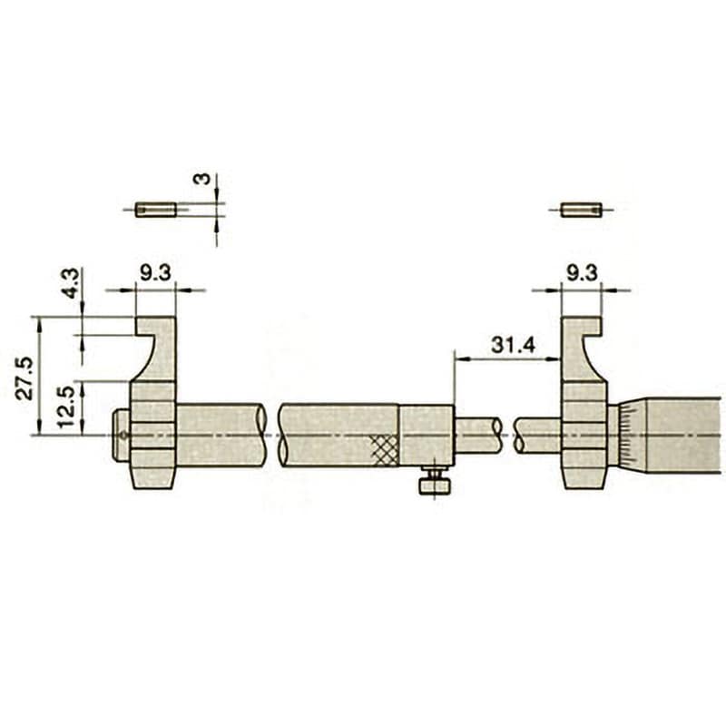 キャリパー形内側マイクロメータ