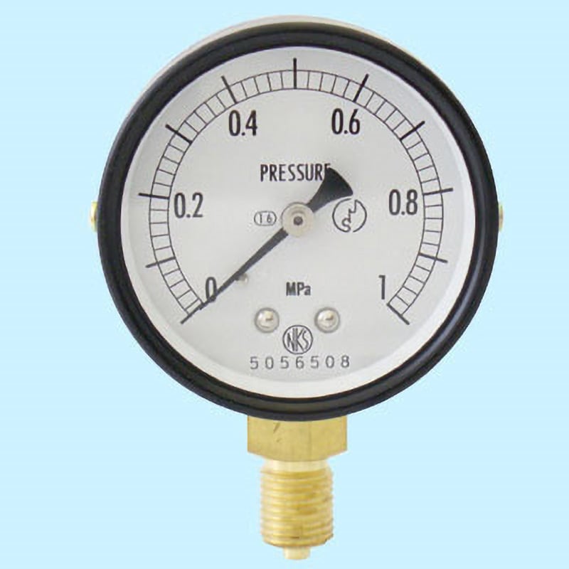AA10-123 0.1MPa 普通形圧力計(A/B枠・立型)60Φ 形番：AA10 1個 長野