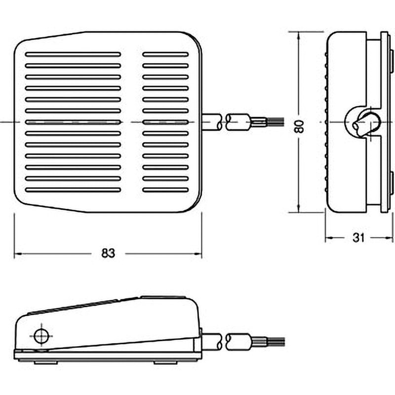 SFK-1H フットスイッチ汎用タイプ 国際電業 AC250V 保護構造IP30 1a