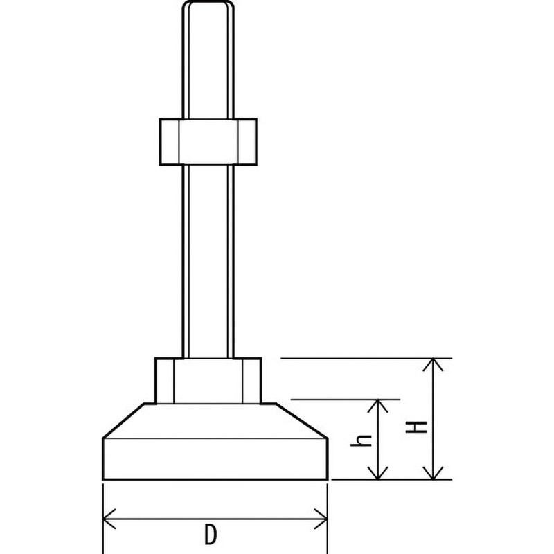 SUS-KC16×100 アジャスターボルト高荷重用(ステンレス・ゴムなし