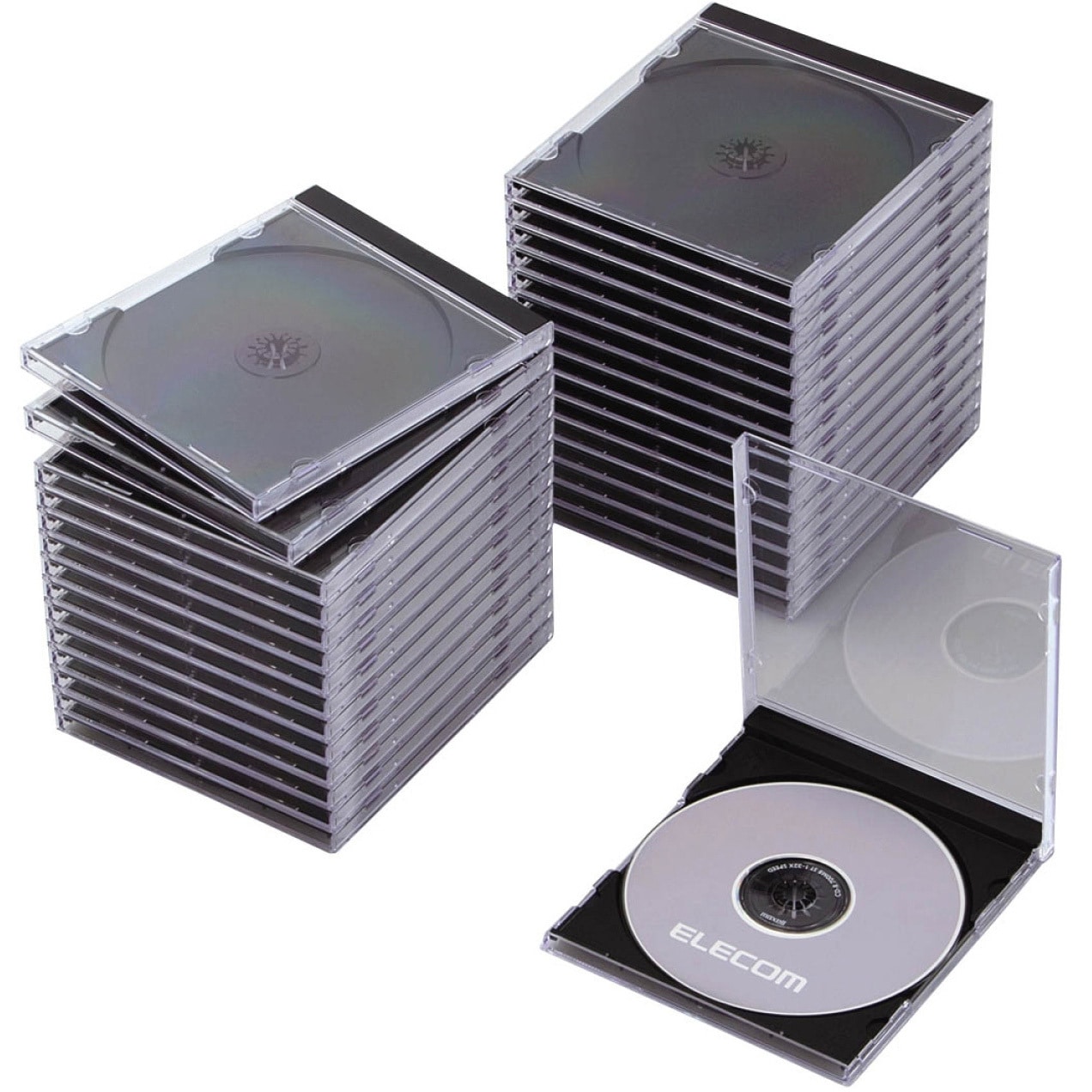 エレコム　ELECOM　CD DVD Blu-ray対応収納ケース (2枚収納×5セット・クリア)　CCD-JSCNW5CR