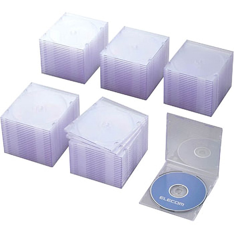 CCD-JSCS100CR Blu-ray/DVD/CDケース(スリム/PS/1枚収納) エレコム
