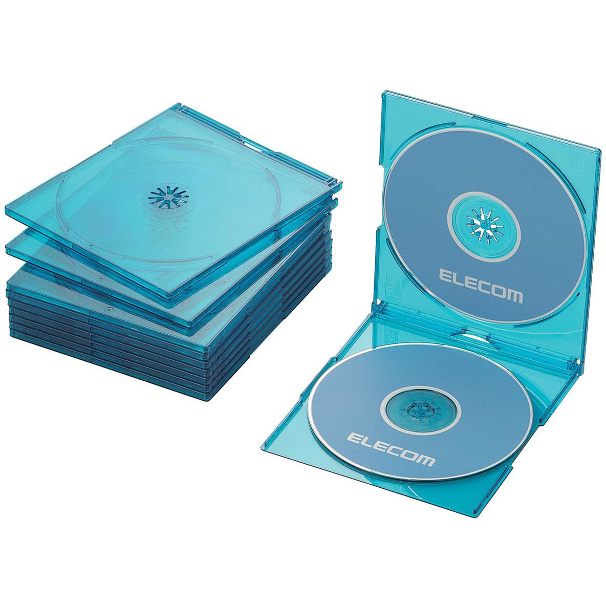 エレコム(ELECOM) DVD CDケース プラケース スリム 1枚収納 100枚