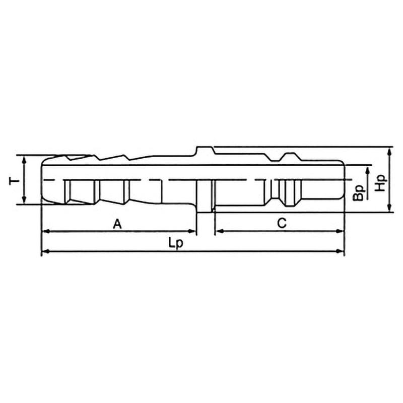 33PH ミニカプラプラグPH型(ゴムホース取付用) 1個 日東工器 【通販