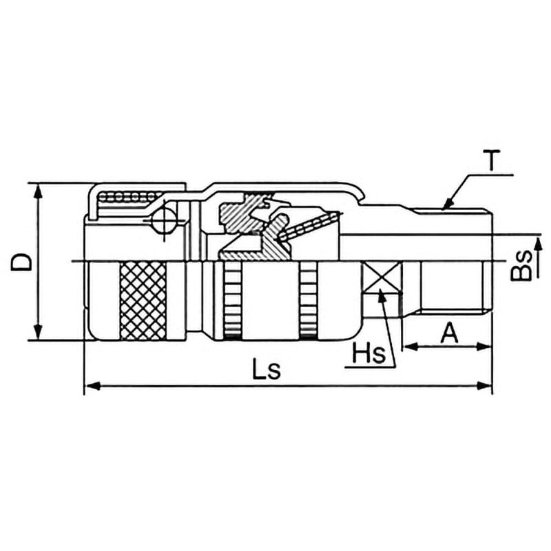22SM ミニカプラソケットSM型(集合配管用) 1個 日東工器 【通販
