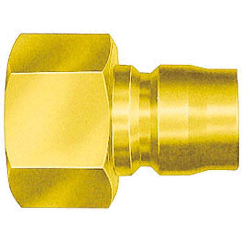 10TPF BRASS TSPカプラ プラグ (オネジ取付用) 真鍮製 日東工器 めねじ 最高使用圧力2.0MPa 質量615g ねじ径Rc1 1/4  10TPF BRASS