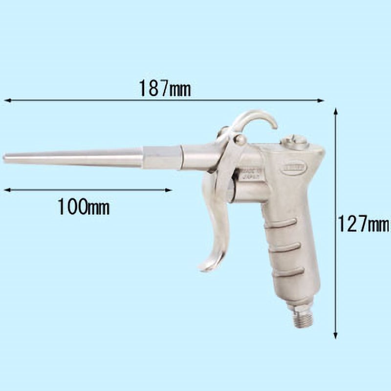 ロングノズルエアーダスターガン スタンダード ノズル口径2mmノズル長100mm接続口径G(PF)1/4 K-601-1