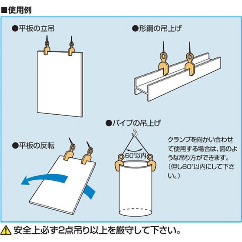 SVC0.5E 自在タイプ立吊クランプ スーパーツール 荷重0.5t クランプ範囲0～19mm - 【通販モノタロウ】