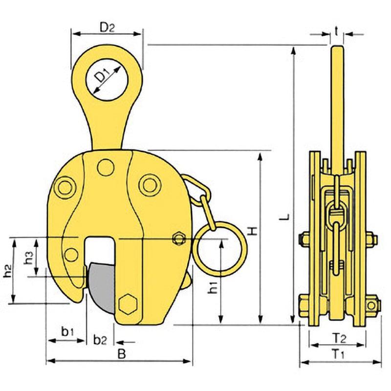 SVC1H 立吊クランプ(ハンドルロック式) スーパーツール クランプ範囲0～25mm - 【通販モノタロウ】