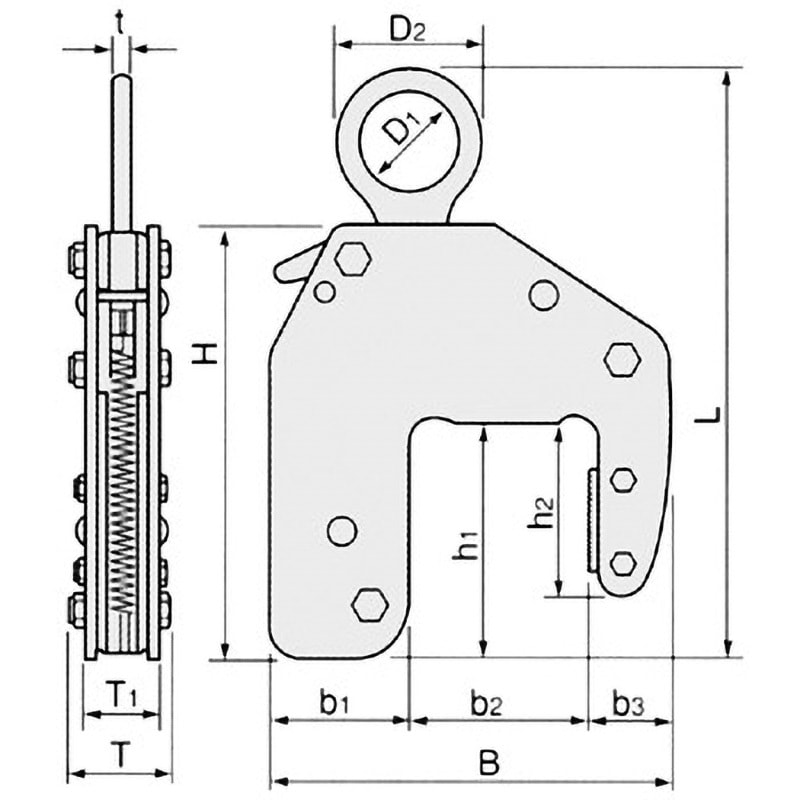 SKC250 U字溝吊クランプ スーパーツール クランプ範囲50～80mm - 【通販モノタロウ】