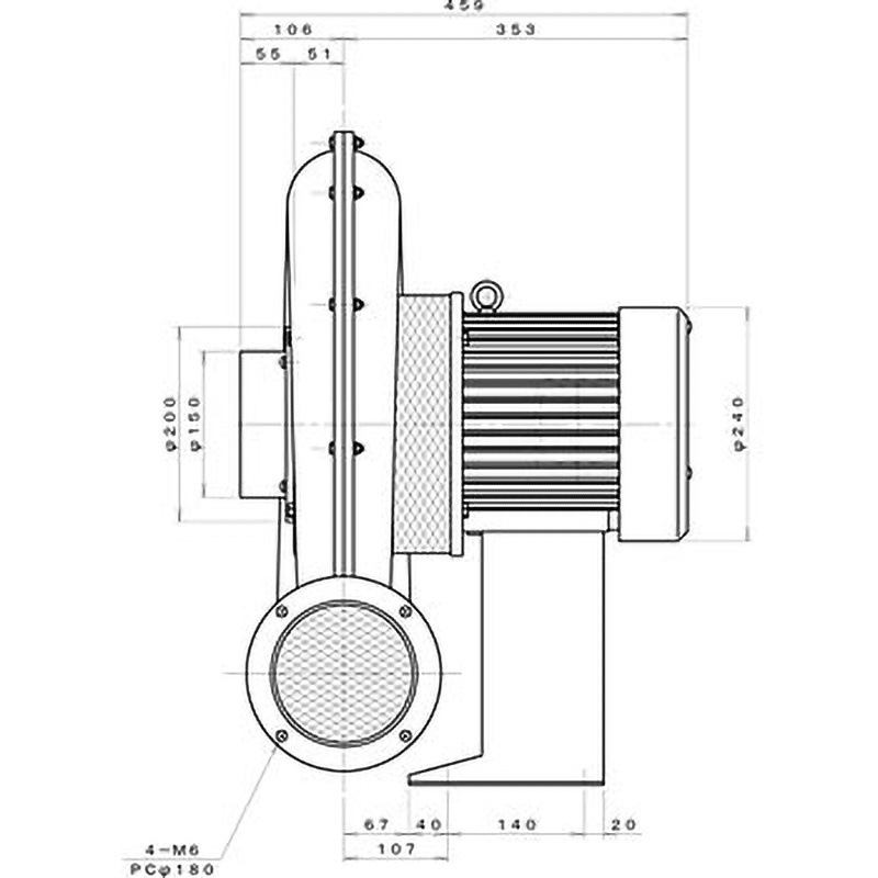 淀川電機 エアホイル（低騒音）型電動送風機 LA5(7549466) □淀川電機