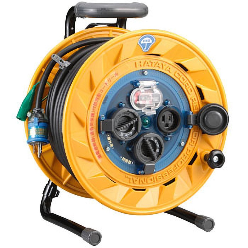 新品 ハタヤ BF-301K 漏電ブロック機付 BF-301K 防雨型リール 漏電遮断器付【接地付】 ハタヤリミテッド 3口