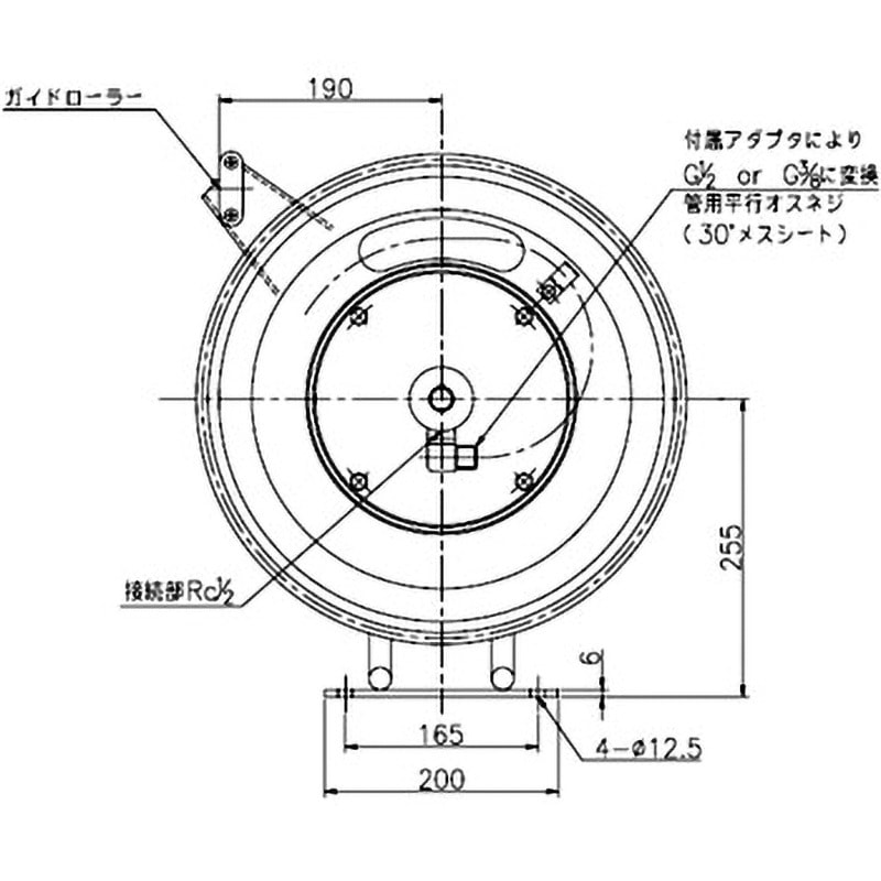 HSP-12AT OKS 高圧ホースリール ハタヤリミテッド ホース長さ20m HSP