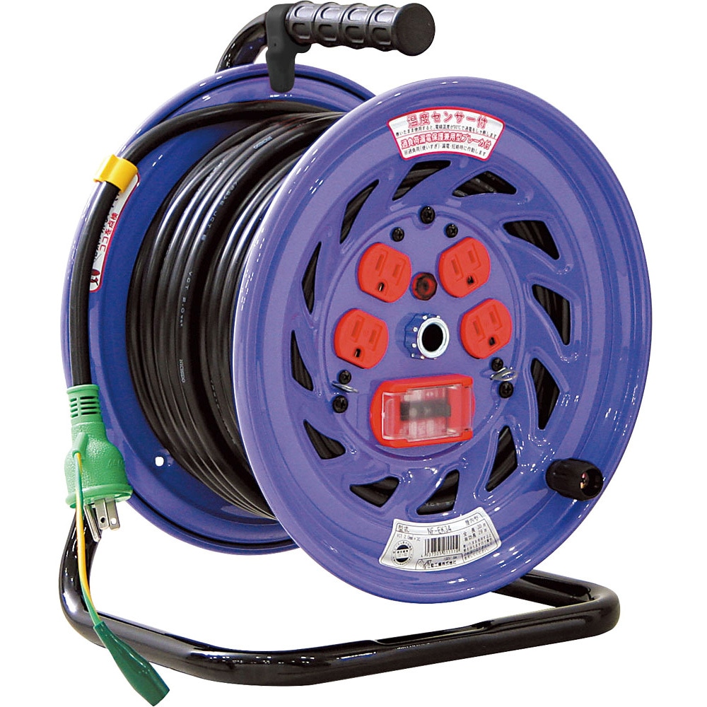 NF-EK34 屋内型 単相100Vアース・ブレーカー付 電工ドラム 日動工業 4