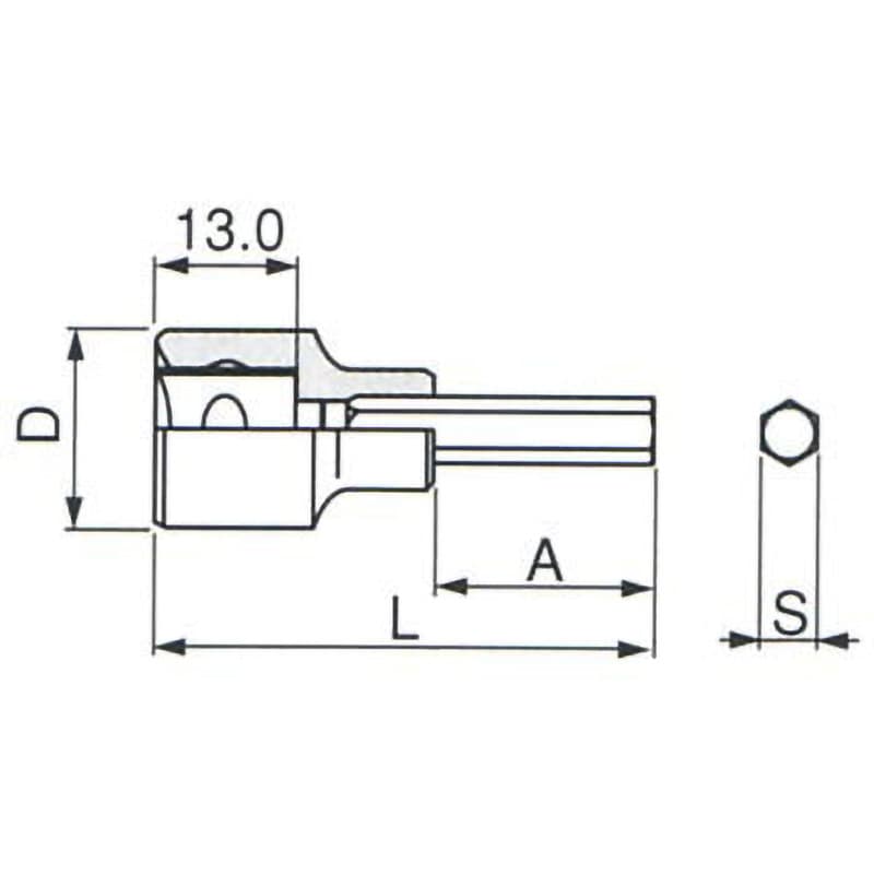 3H-07 ヘキサゴンソケット 1個 TONE(トネ/旧:前田金属工業