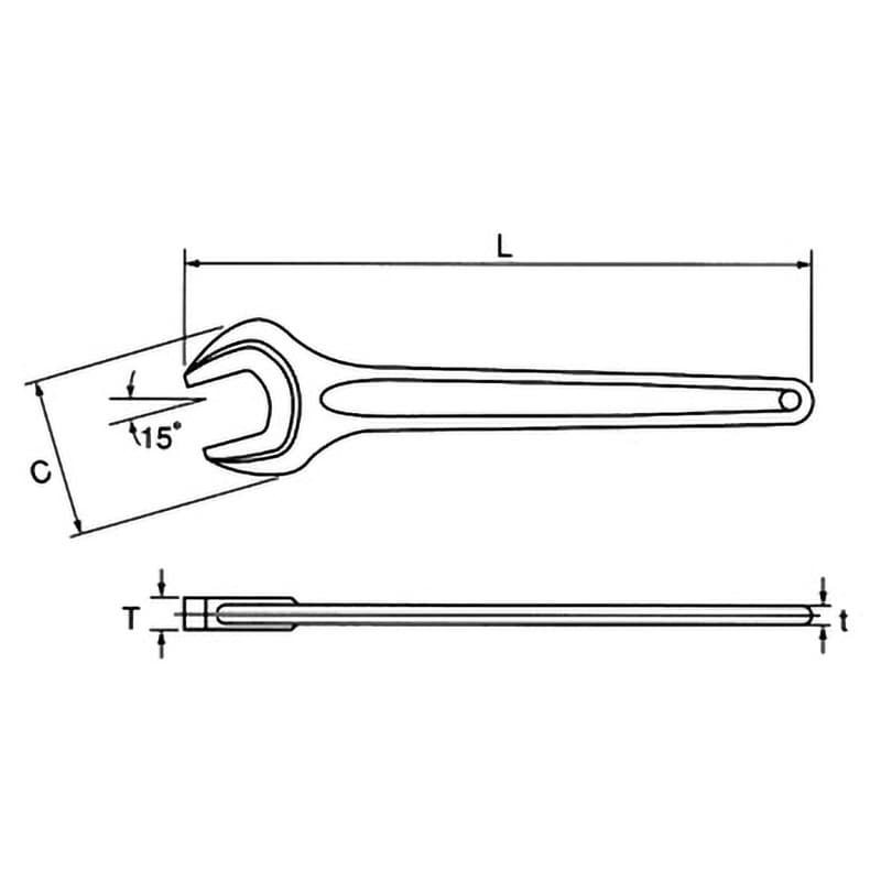 SS0085 片口スパナ 強力級 旭金属工業(旧新日本ツール) 単品 二面幅85mm - 【通販モノタロウ】