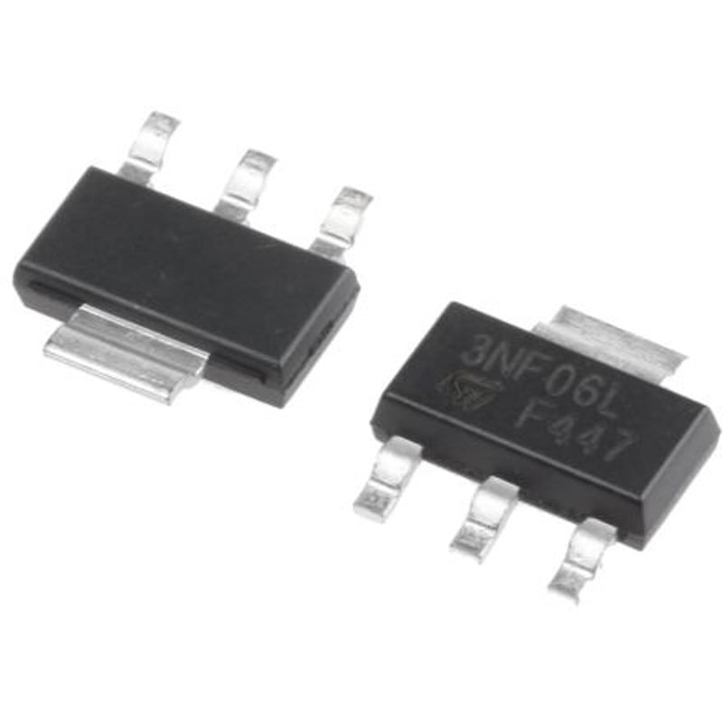 STN3NF06L STMicroelectronics Nチャンネル MOSFET60 V 4 A 表面実装 パッケージSOT-223 3 ピン STMicro 1セット(4000個) STN3NF06L