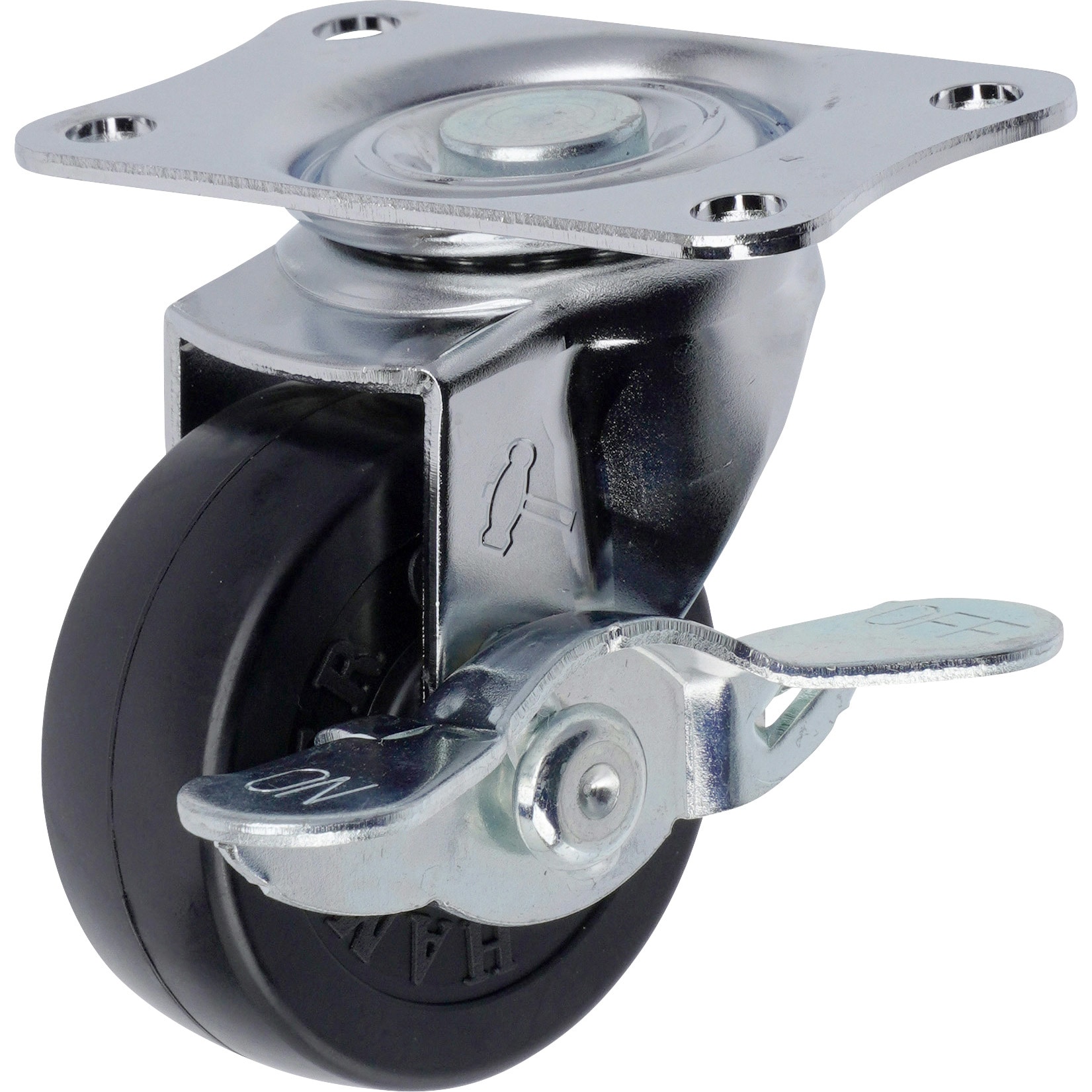 新品(DE271)★ブレーキ付ゴム自在車輪！φ150×37.5！6個セット！