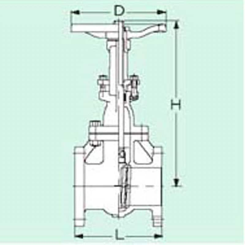 ゲート(10K) バルブ(10FCLシリーズ) 鋳鉄 管フランジ 呼び径(B)3