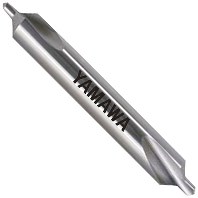 ヤマワ 弱ねじれ溝A形90° 超硬センタ穴ドリル C-CD-Q 4X90°X10 ▼216-9573 C-CD-Q-4X90X10 1本 ●MA515 CE-S 3 X60°X 8 強ねじれ溝A形60°センタ穴ドリル旧JIS1形 CE-S 1本