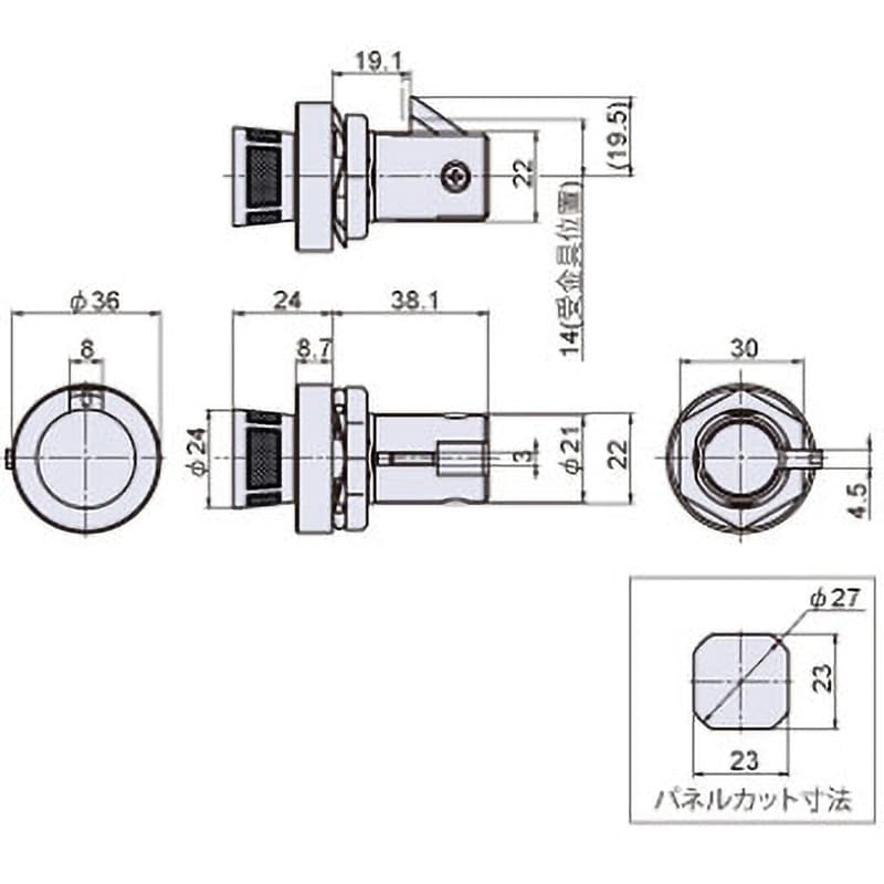 L-212(Bタイプ 下向) ミニダイヤル錠 ジョー・プリンス竹下 B