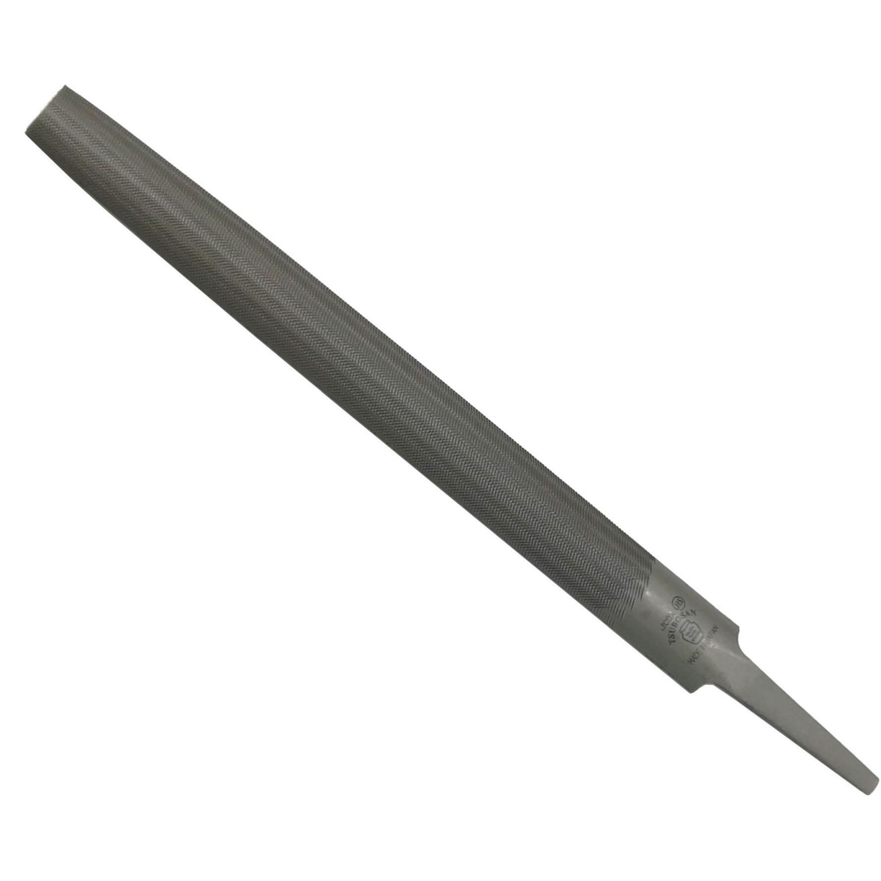 Ｊ 半丸、荒各１０キロ HA25002 鉄工ヤスリ 半丸型 ツボサン 目の粗さ中目(12cuts/cm) 幅25mm