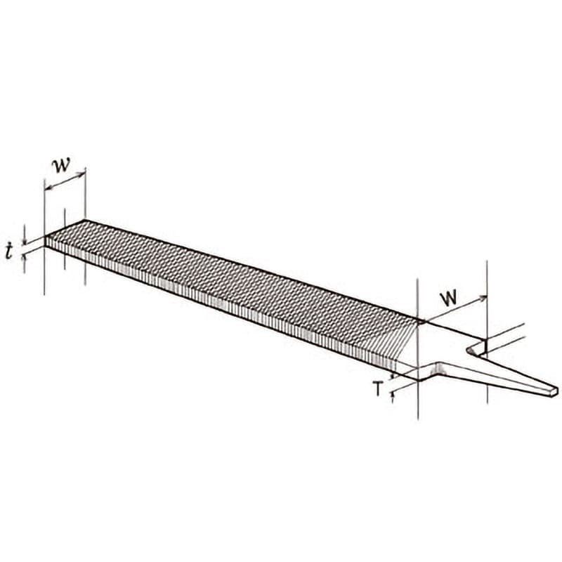 HI30001 鉄工ヤスリ ツボサン 平 目の粗さ荒目(8cuts/cm) 幅30mm刃長300mm - 【通販モノタロウ】