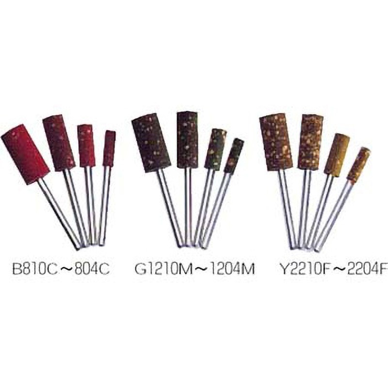 Y2208F ゴム軸付砥石 (ゴムゴム) 大和製砥所 粒度220 軸径3mm 1箱(100本) Y2208F