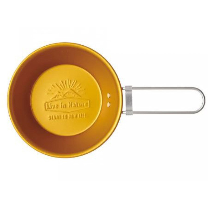 ASC1 折りたたみハンドル付きシェラカップ スケーター イエロー色 1個